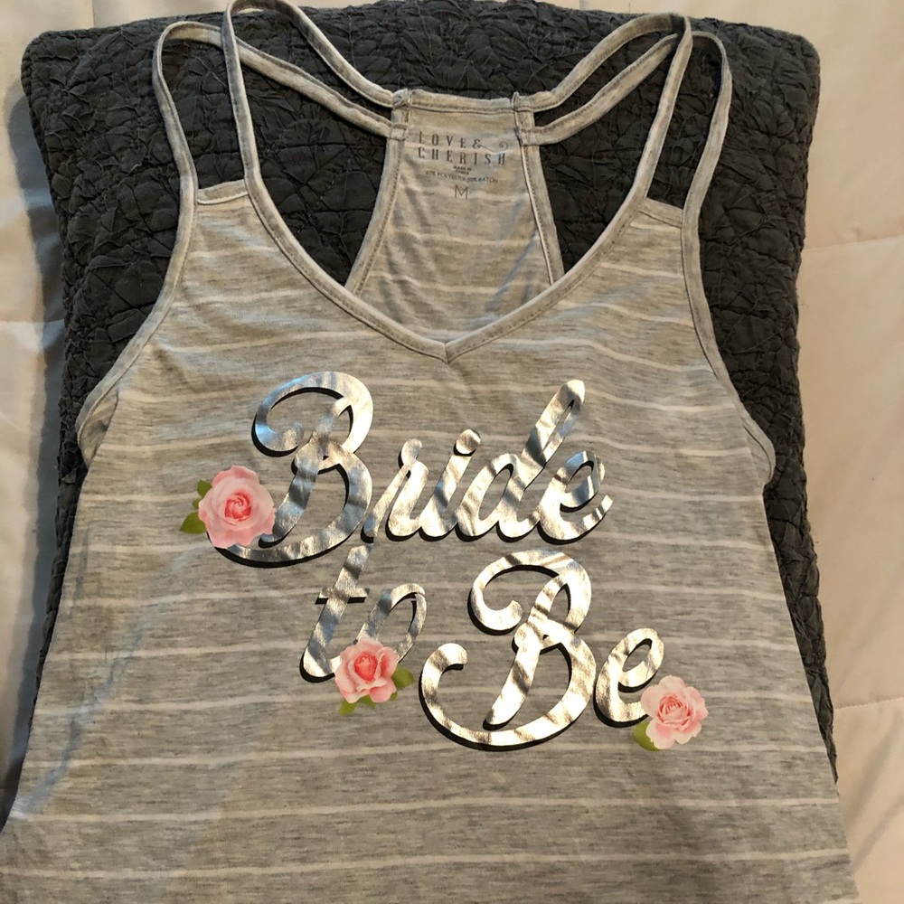 NWT “Bride to Be” Racerback top SOOO CUTE sz M